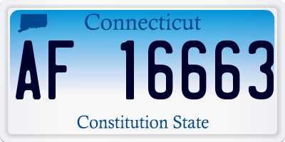 CT license plate AF16663