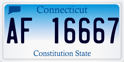 CT license plate AF16667