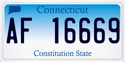 CT license plate AF16669