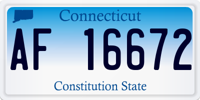 CT license plate AF16672