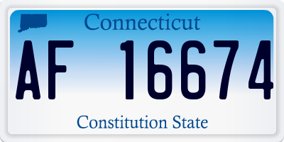 CT license plate AF16674