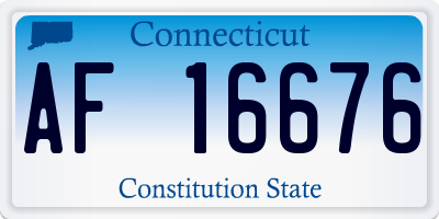 CT license plate AF16676