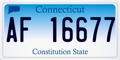 CT license plate AF16677