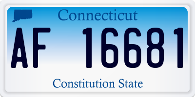 CT license plate AF16681
