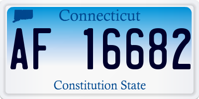 CT license plate AF16682