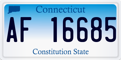 CT license plate AF16685