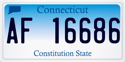 CT license plate AF16686