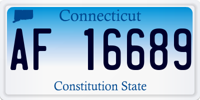 CT license plate AF16689