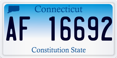 CT license plate AF16692