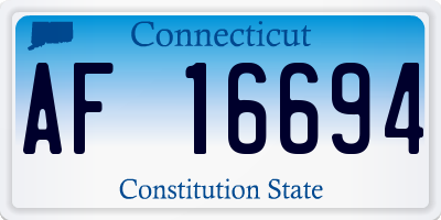 CT license plate AF16694