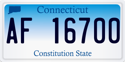 CT license plate AF16700