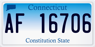 CT license plate AF16706