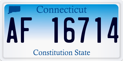 CT license plate AF16714