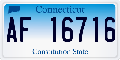 CT license plate AF16716