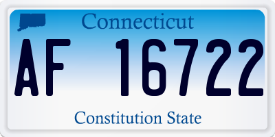 CT license plate AF16722