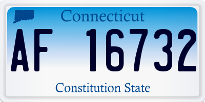 CT license plate AF16732
