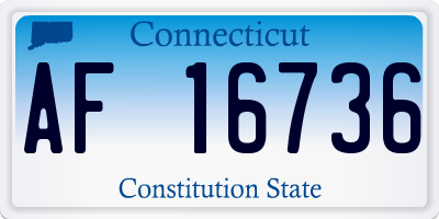 CT license plate AF16736