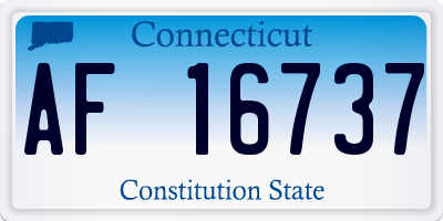 CT license plate AF16737