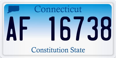 CT license plate AF16738