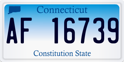 CT license plate AF16739