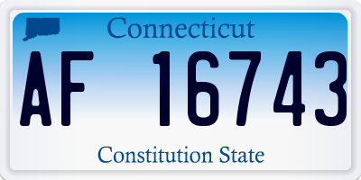 CT license plate AF16743