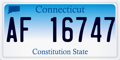CT license plate AF16747