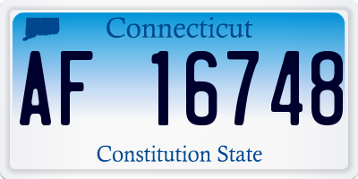 CT license plate AF16748