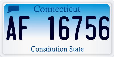 CT license plate AF16756