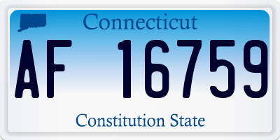CT license plate AF16759