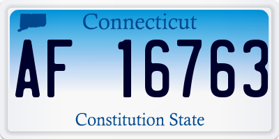 CT license plate AF16763