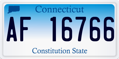 CT license plate AF16766