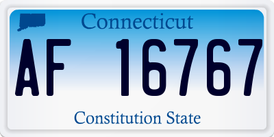 CT license plate AF16767