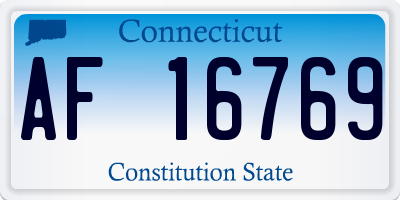 CT license plate AF16769