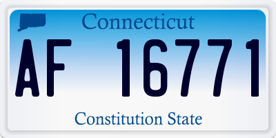 CT license plate AF16771