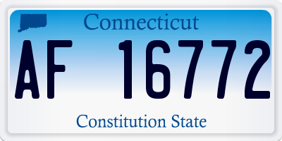 CT license plate AF16772