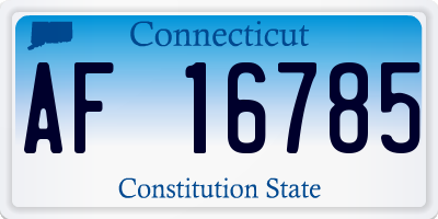 CT license plate AF16785