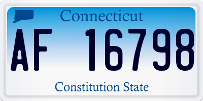 CT license plate AF16798