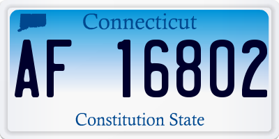 CT license plate AF16802