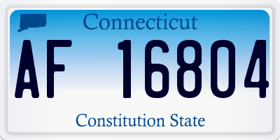 CT license plate AF16804