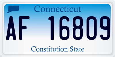 CT license plate AF16809