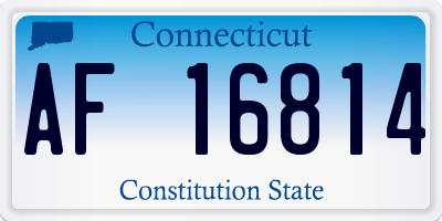 CT license plate AF16814