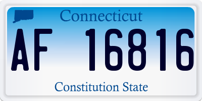 CT license plate AF16816