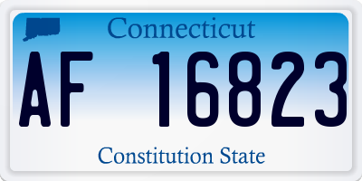 CT license plate AF16823