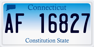 CT license plate AF16827