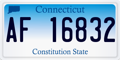CT license plate AF16832