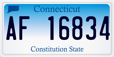 CT license plate AF16834