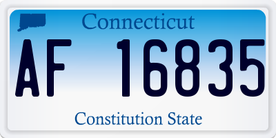 CT license plate AF16835