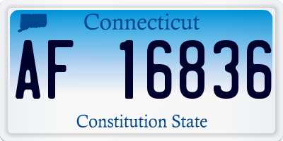 CT license plate AF16836