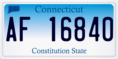 CT license plate AF16840