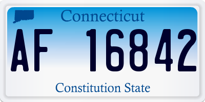 CT license plate AF16842